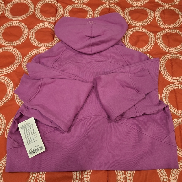 Lululemon Oversized Cropped Half Zip Scuba Hoodie in Pink - Picture 3 of 3